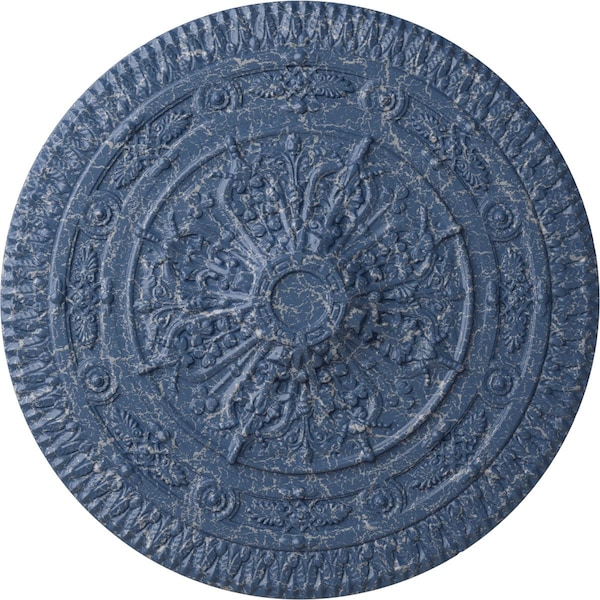 Ekena Millwork Naple Ceiling Medallion (Fits Canopies up to 3 3/8"), 37 1/2"OD x 3 3/8"P, Americana Crackle CM37NAAMC - main